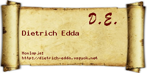 Dietrich Edda névjegykártya